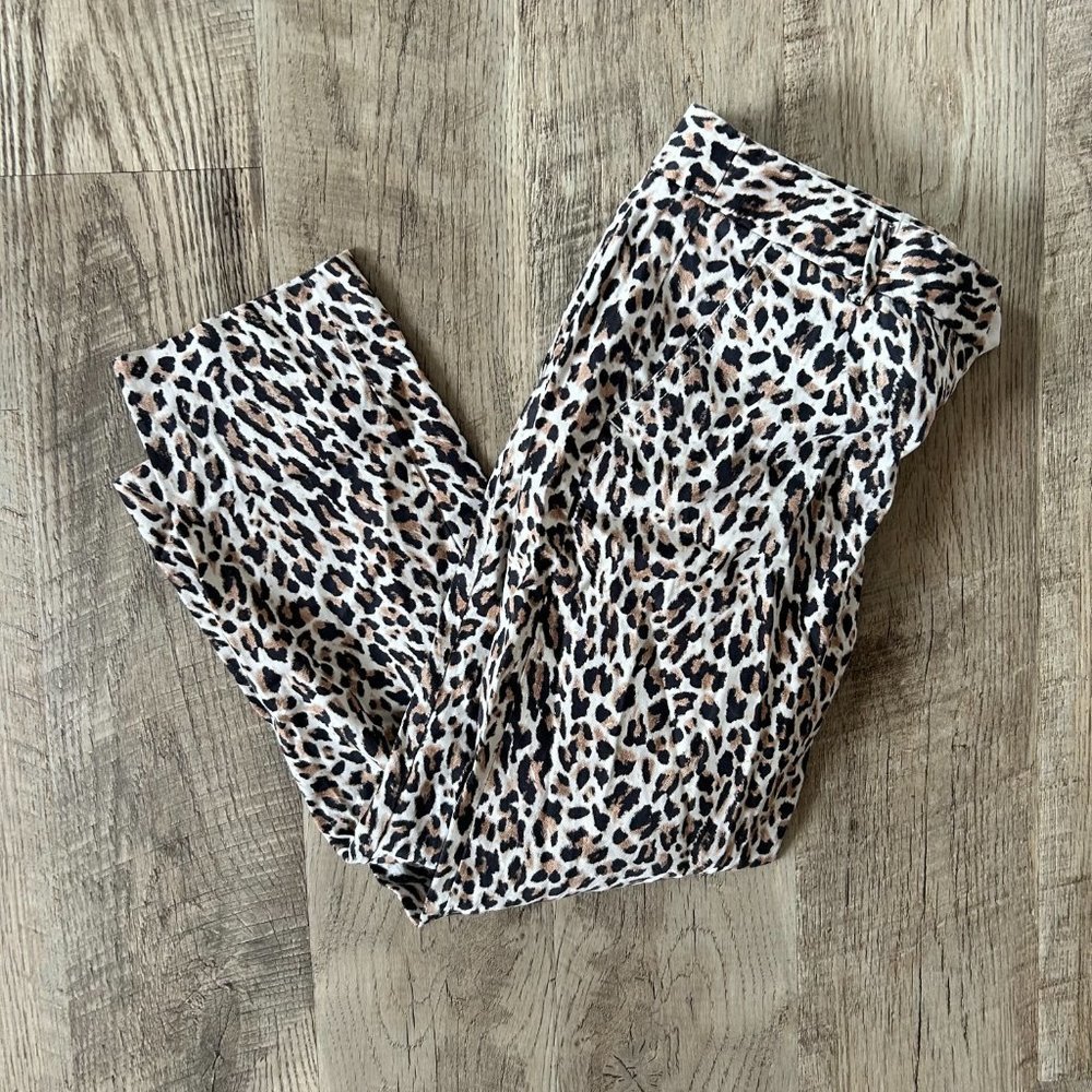 Leopard Print Slacks - J Crew - Size 4